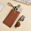 Luxury Women'S Eyeglass Case Leather Soft Holder Pocket Cases Slim Travel Pouch For Sunglasses Eyeglasses Eyewear With Lanyard
