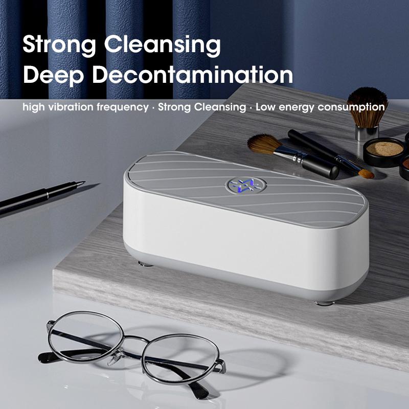 Portable Jewelry Cleaner Machine 45000Hz High Frequency Vibration for Jewelry Ring Silver Retainer Eyeglass Watch Dentures