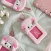 1Pcs Pink My Melody Lamb Student Plush Card Case Keychain Bus Card Holder Photo Card Display Sleeves Bag Pendant Gifts