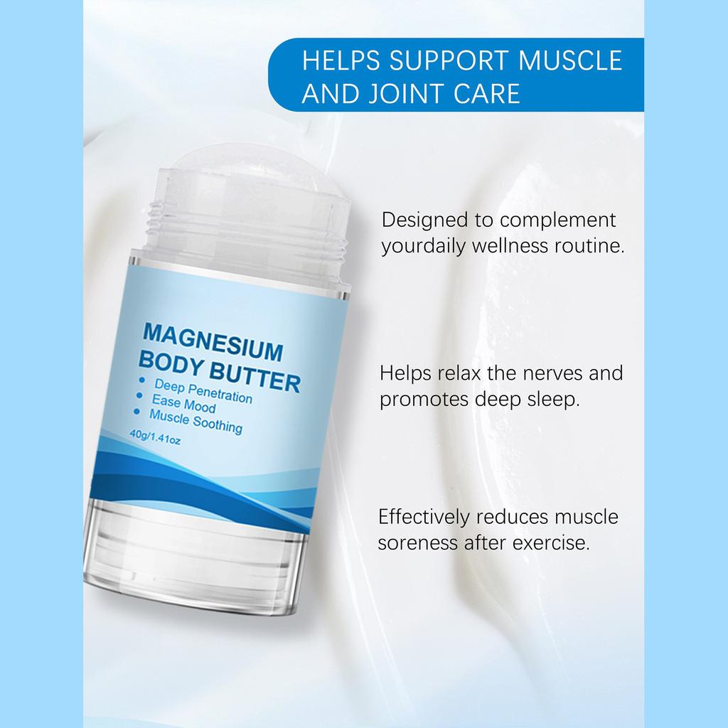 Магниевая палочка для тела увлажняющая кожа успокаивающая суставы улучшающая сон крем-палочка фиксирует влагу в коже 1 шт 40 г