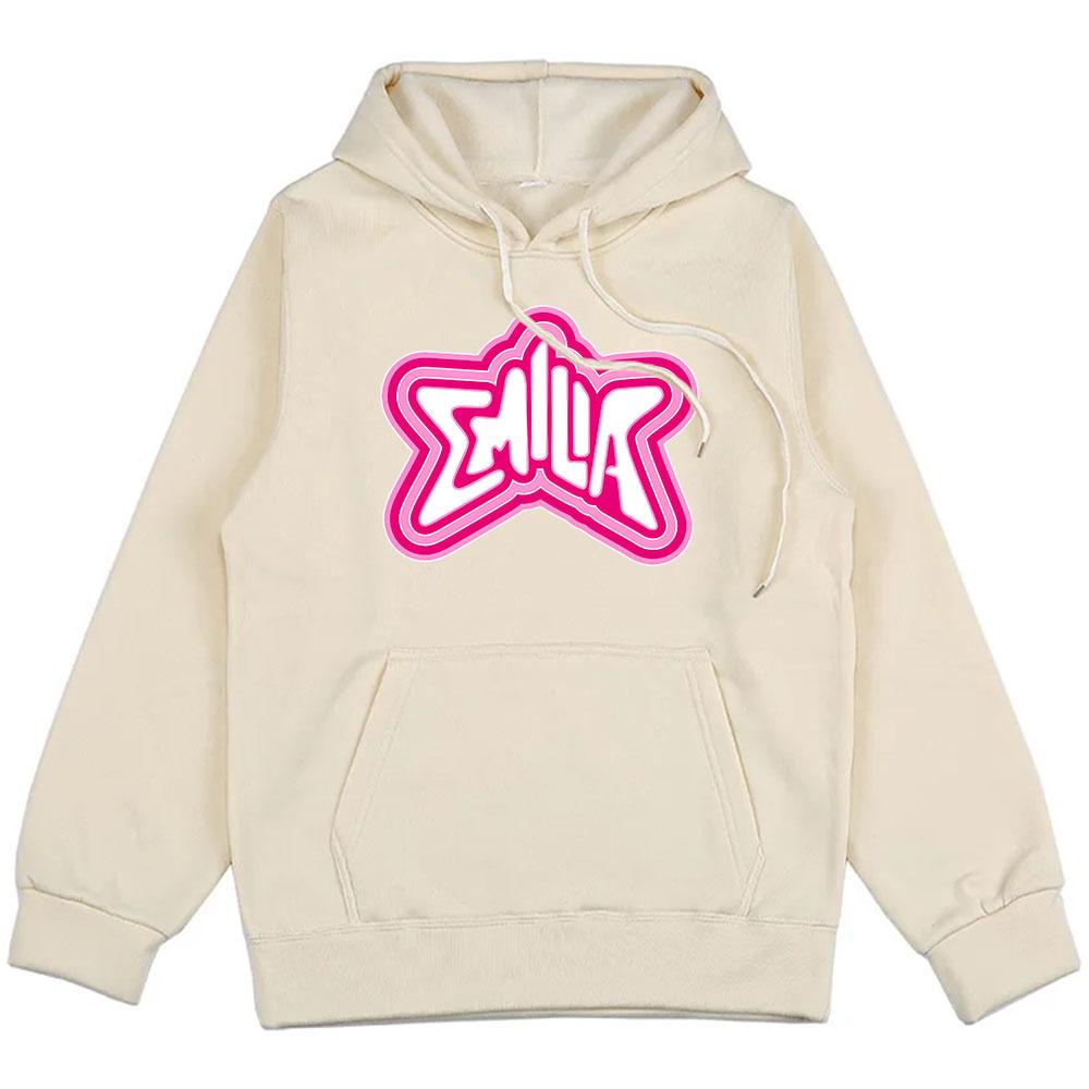 Emilia Mernes Hoodies Streetwear Long Sleeve Men Women Clothing Winter Comfortable Hooded Sweatshirt Funny Graphic