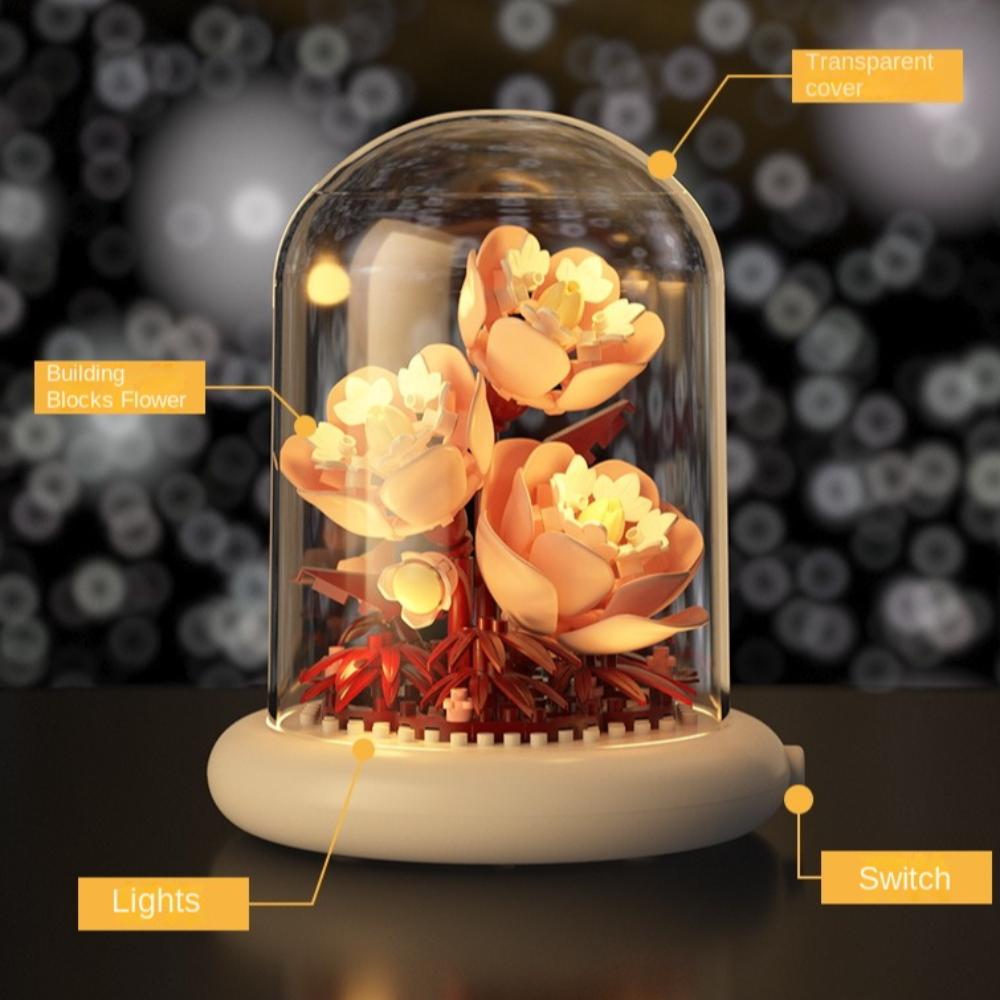 Flower Bouquet Building Blocks Plastic Plant Bonsai Desktop Ornaments Home Decoration