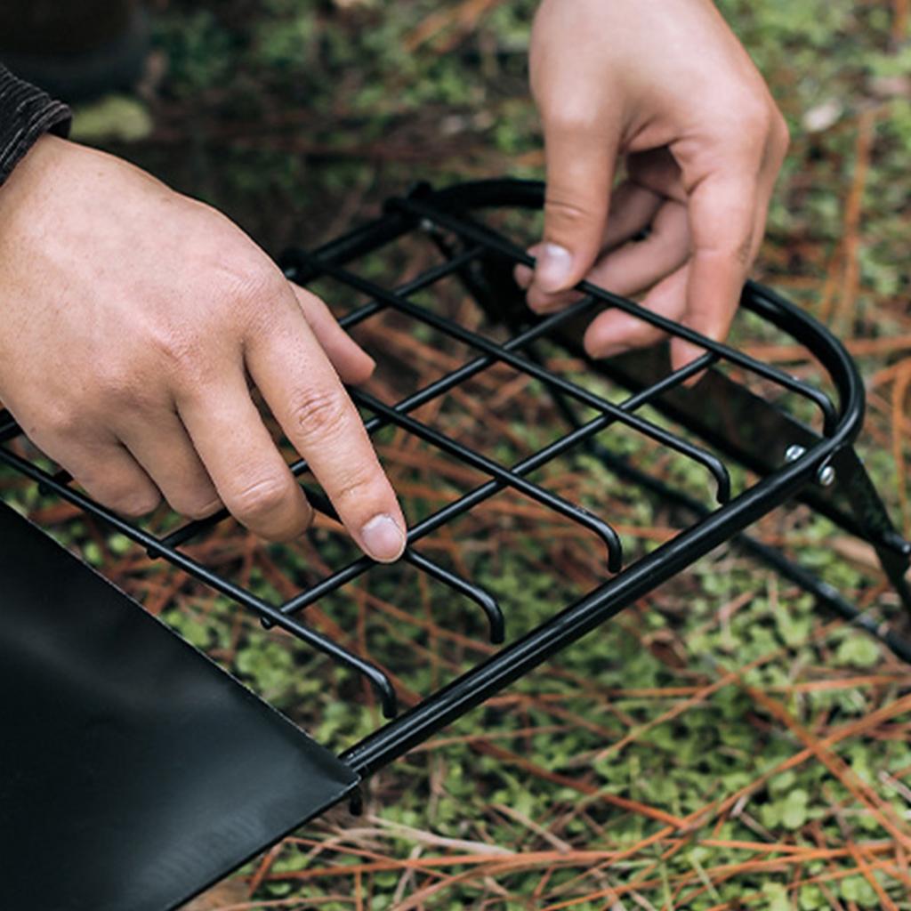 Складной гриль для костра с регулируемой высотой и длиной, портативная подставка для барбекю для кемпинга, решетка