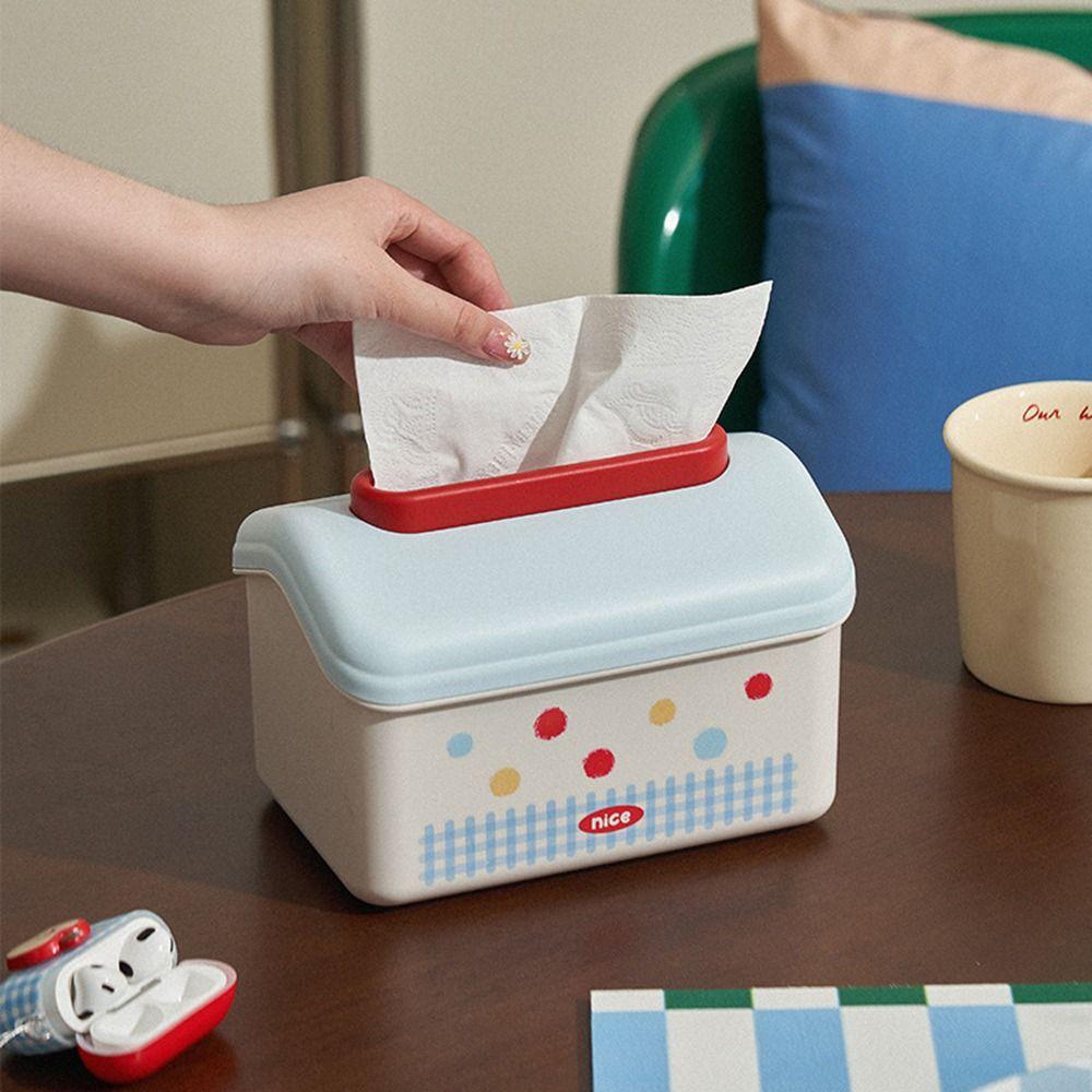Большая вместимость мультяшная коробка для бумажных полотенец пластиковая коробка для хранения бумаги коробка для салфеток гостиная
