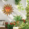 Iron Sun Wall Decor Sun Flower Wall Art Decoration Sun Face Ornament for Home Garden Farmhouse Living Room Bedroom