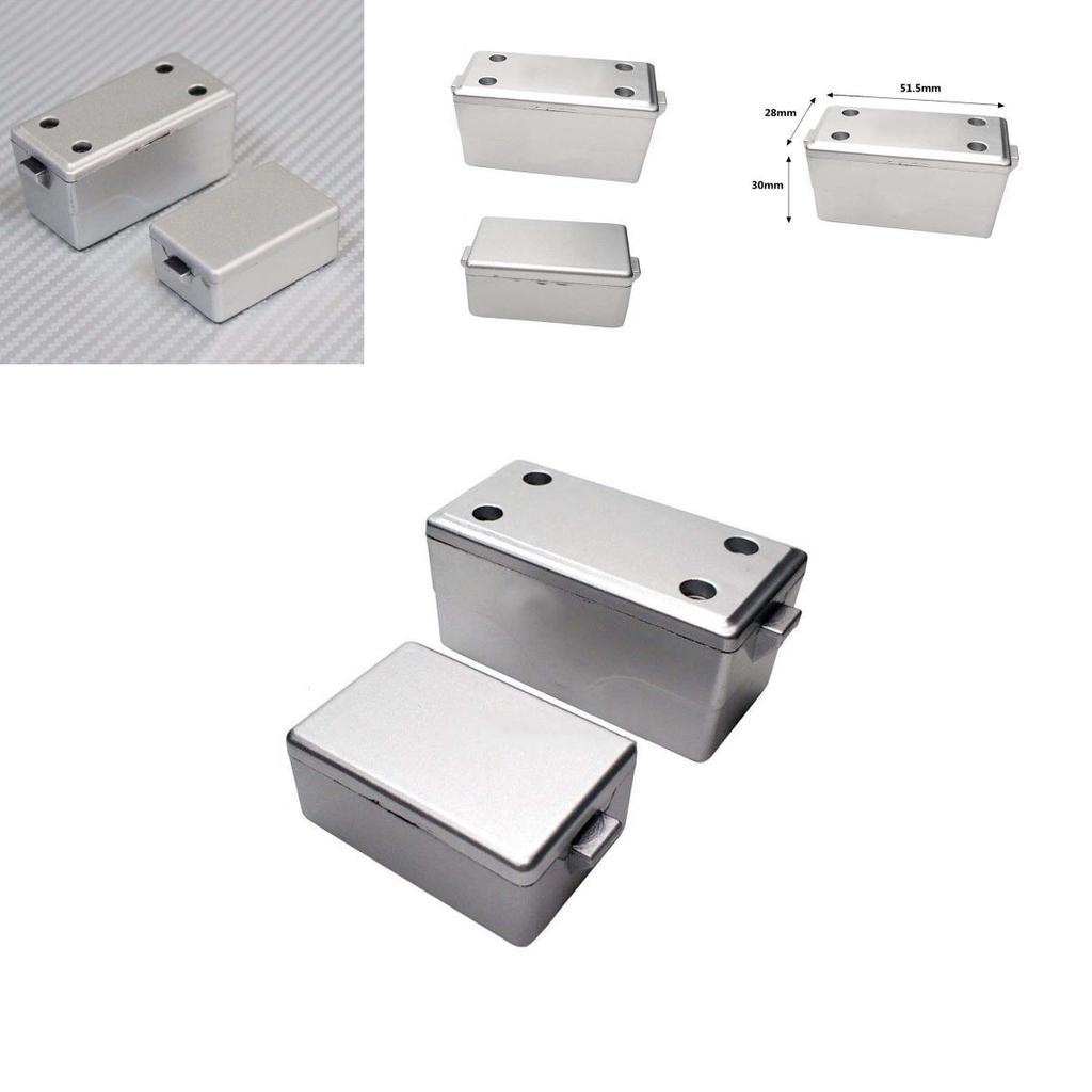 Реалистичный серебристый декоративный ящик для инструментов из твердого пластика для 1/10 RC краулеров, комплект из 2 штук