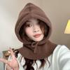 Solid Color Knitted Balaclava Hat Woolen Pullover Cap Cute Neck Collar Beanies Cap  Outdoor