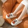 Модные хлопковые тапочки для пары Зимние Новые Хэллоуин Домашние Нескользящие Женские Домашние Туфли Легкие Удобные Мягкая Подошва Теплые Мужские Балетки