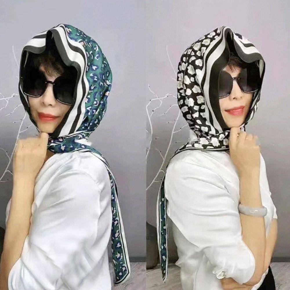 Шелковый шарф, шапка, хиджаб, солнцезащитная кепка, мусульманская шапка-баотоу, шарф, шелковая лента, солнцезащитный тюрбан, головной платок