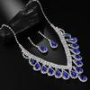 Rhinestone Crystal Jewelry Set Shining Necklace Bridal Earrings Banquet