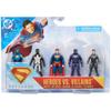 DC Comics, Superman Heroes Vs. Villains 5-Pack, 3-Inch Action Figures, Stylized Superhero Figures with Dynamic Poses and Battle-Ready Armor, Ages 4+