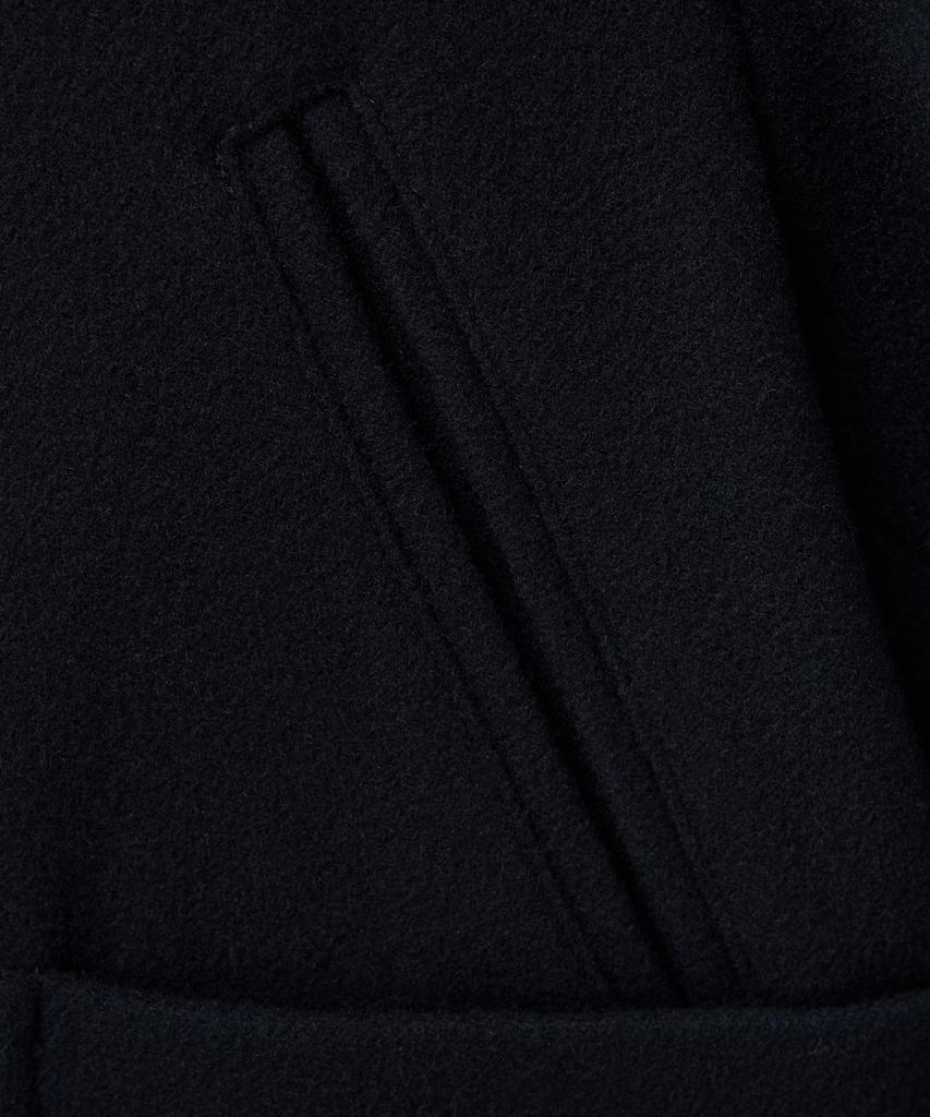 Satur (W) Hooded Wool Blend Duffle Half Coat Navy