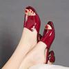 Летние красные сексуальные мягкие шлепанцы на высоком каблуке, шлепанцы для девочек, удобные женские тапочки Zapatillas Mujer 2024