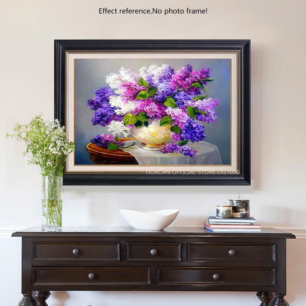 Алмазная картина, полная круглая лавандовая мозаика, цветок, Алмазная вышивка, вышивка крестом