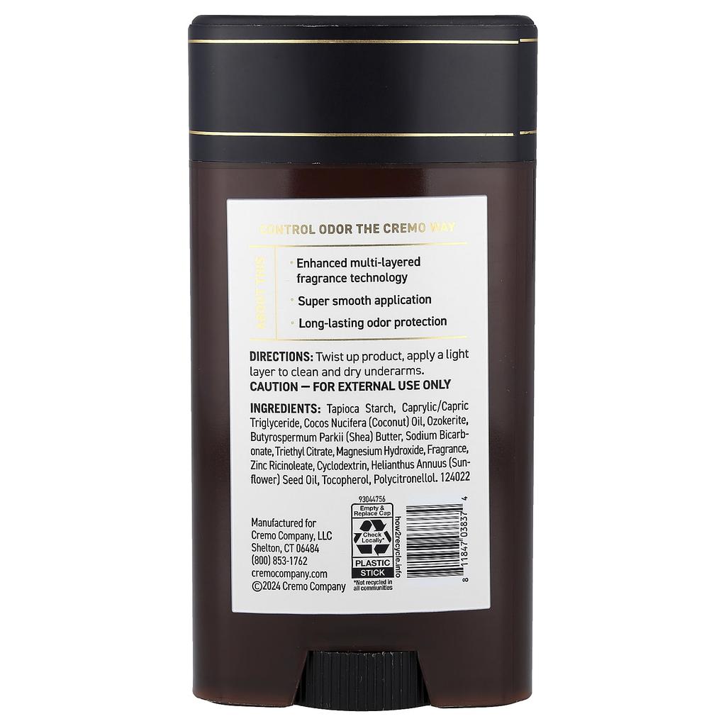 Cremo Дезодорант, Итальянский бергамот, 75 г (2,65 унции)