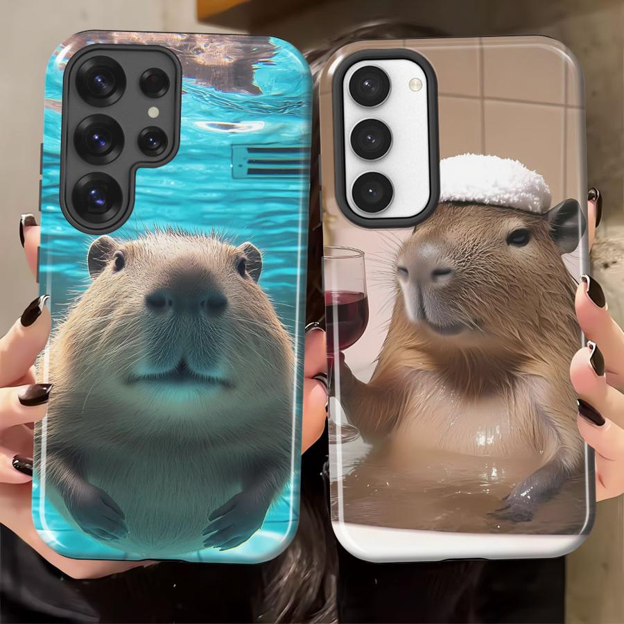 Funny CapyBara Phone Case for Samsung Galaxy S25 A16 S20 FE S25Ultra S24 Ultra A36 A56 S23 A26 S23Ultra Soft Cover Capa