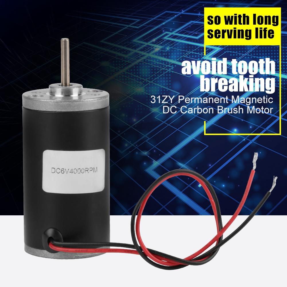 31ZY 6V/12V/24V 3500-8000rpm Permanent Magnetic Carbon Brush Motor CW/CCW