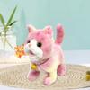 Электрическая плюшевая игрушка для кошек, детский питомец, виляющий хвостом, мяуканье, электронное устройство для сна