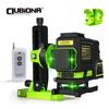 3D 12 Lines Multi-functiona Professional Green Laser Level with Remote Control and Rechargeable Battery