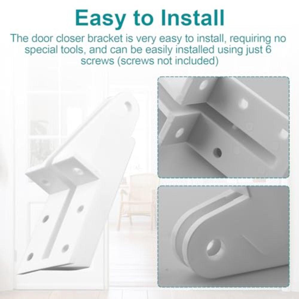 2pcs Universal Fit Screen Door Closer Bracket Replacement Parts Door Closer Bracket Kit  For Home