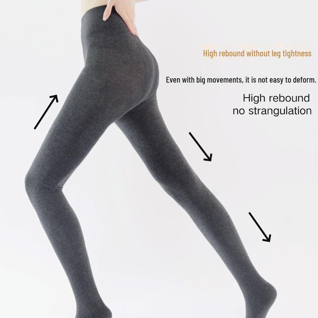 «Женские утягивающие леггинсы из хлопка с высокой талией — серые, универсальные для весны и осени»