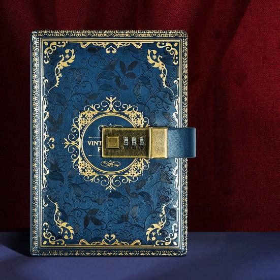 Блокнот в стиле ретро с цифровым кодовым замком, защищенный паролем, журнал, дневник, органайзер-планировщик для студентов