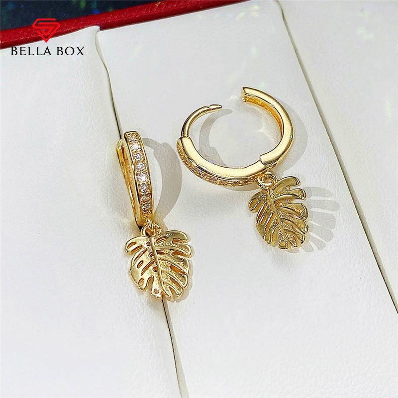 BELLA BOX Модные серьги с подвесками в виде листа дерева, аксессуары для ушей золотого цвета для женщин, танцевальная вечеринка, повседневная одежда, эффектные ювелирные изделия, необычный подарок