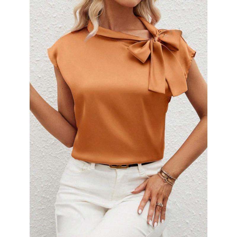 Women's Summer New Half Bow Bow Niche Design Top