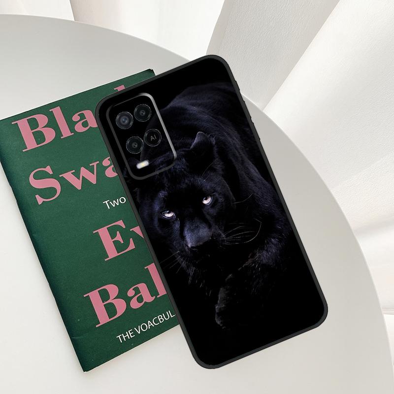 Animal Panther Case For Oppo A96 A76 A16 A15 A17 A52 A72 A54S A57S A58 A78 A98 A57 A77 A54 A74 A94 Cover