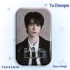 Yu Cheng'en Baji Star Idol Laser Rectangular Badge Brooch Pendant