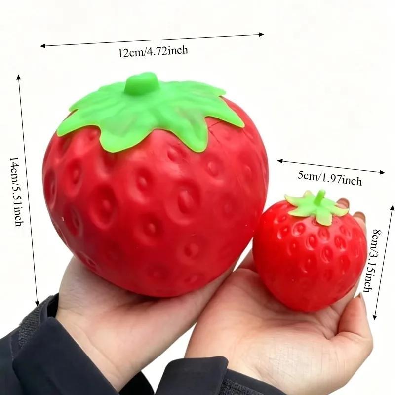 Гигантская клубничная игрушка-сквиши Экстра большого размера Клубничные фиджет-игрушки Медленно поднимающаяся Формируемая антистрессовая игрушка-мяч для взрослых Подарки друзьям