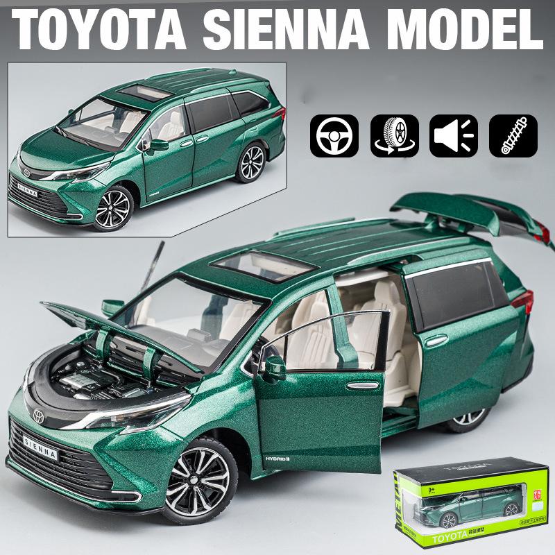 1/24 масштаб Sienna MPV, литая под давлением модель автомобиля, игрушечный автомобиль с откатным механизмом, звуком и светом для детей, коллекция подарков для мальчиков и девочек