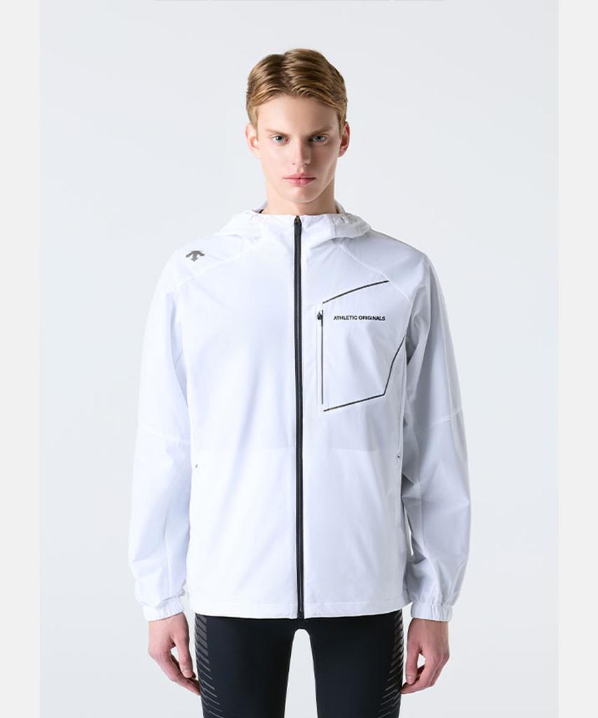 Descente Running Tough Woven Hooded Windbreaker Jacket White Sr123Rwb23 (B Type)