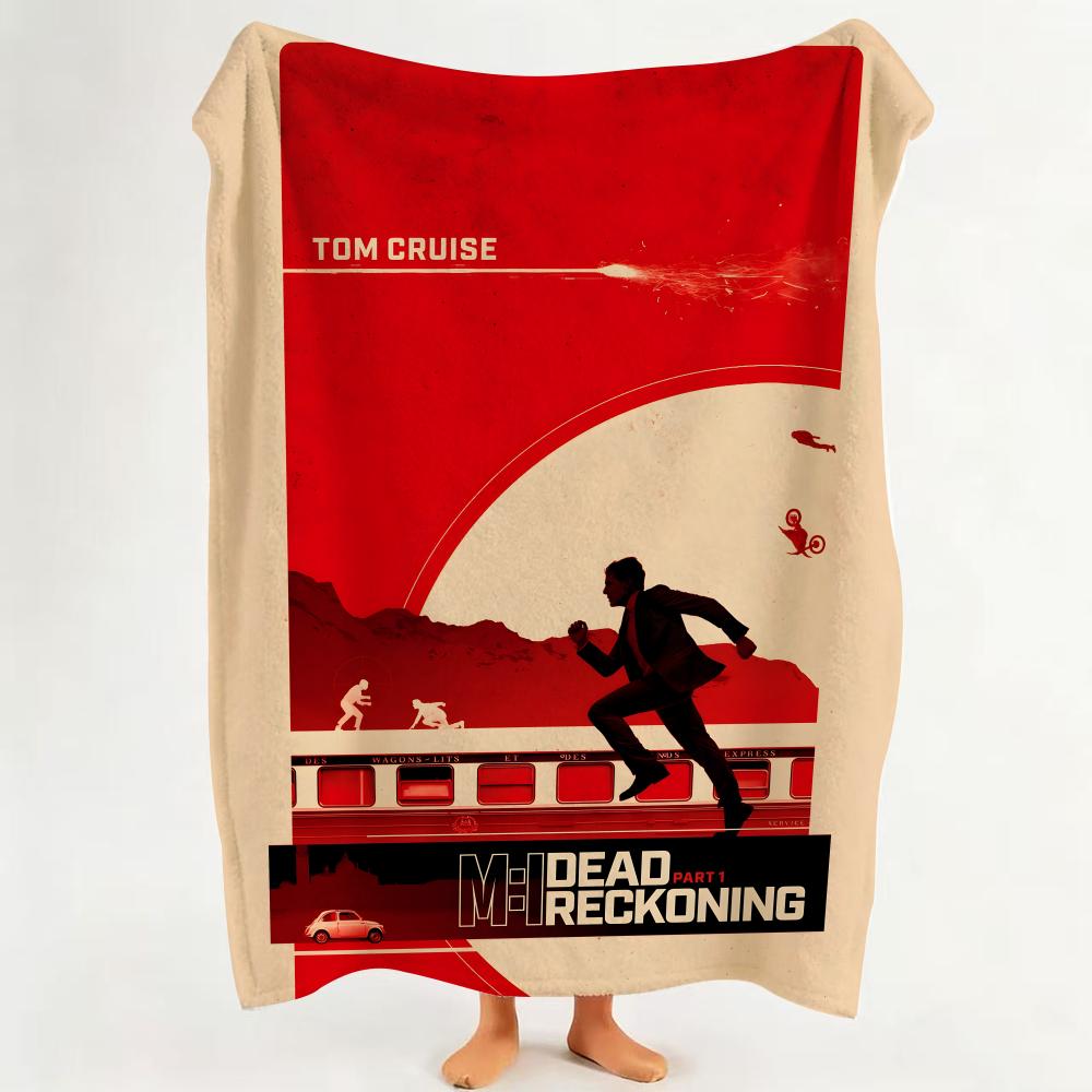 Movie M Mission I Impossible  Flannel  Blanket Suitable for Sofa Living Room Bedroom