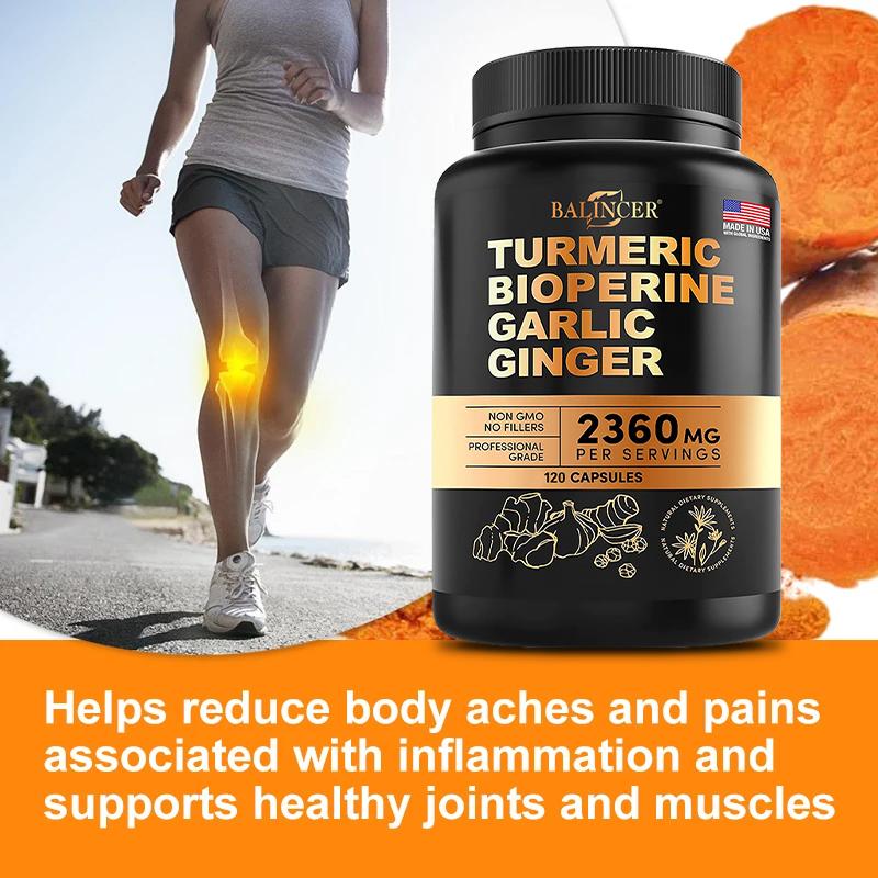 Turmeric Root Powder 1400 Mg Dietary Supplement, Black Pepper Extract, 120 Capsules