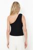 Women's Fashion Limited Edition Ecru Fitted One Shoulder Rose Detailed Woven Vest