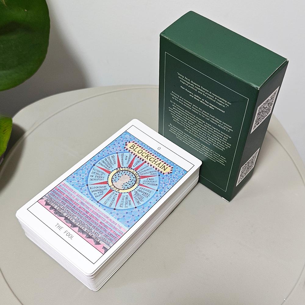 Таро HEXEN 5.0, 78 карт Таро, основанных на алхимическом искусстве, техно-духовности и климатическом кризисе, 12*7 см, с двойным тиснением