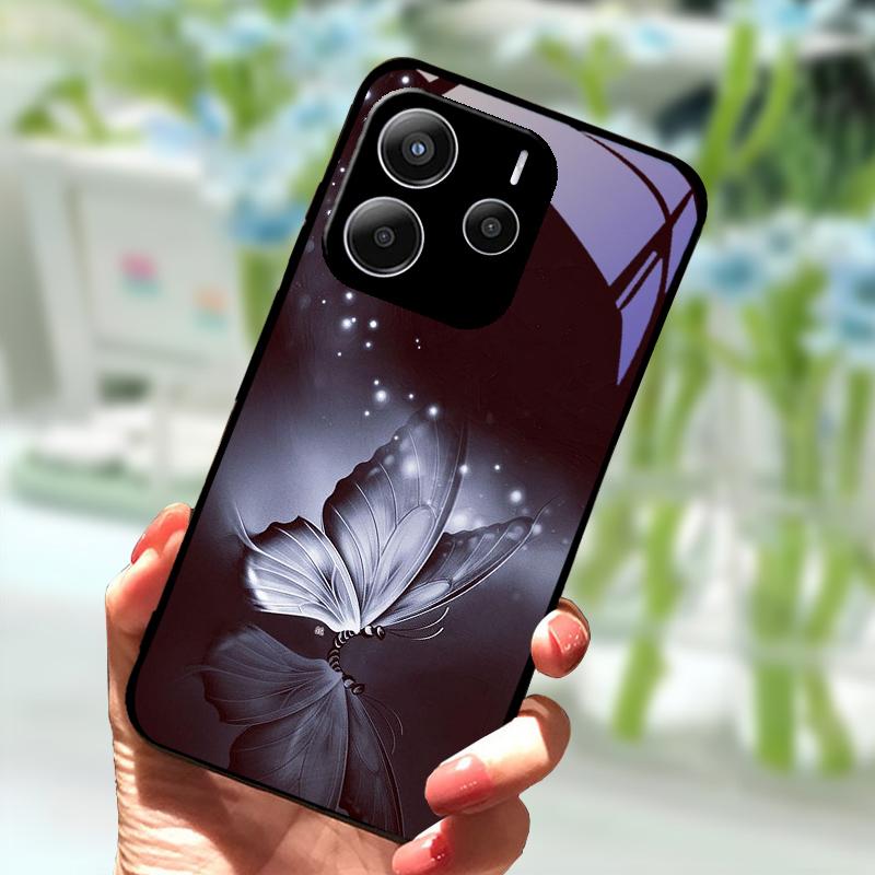 Чехол Для Redmi Note14 Стеклянный Чехол 14 Pro 4G 5G Новый Популярный Закаленное Стекло Чехол для Телефона Для Redmi Note 14 Pro+ 5G Защитные Чехлы