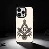 Чехол для телефона с символом масонства для iPhone 17,16,15,14,13,12,11 Plus,Pro Max,XS,Цветной серебристый чехол для телефона