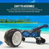 Solid Wheel Creative Camping Push Cart Wheel Replacement Part for Mower Beach Outdoor Camping Folding Wagon Trolley PU Wheel