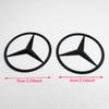 90mm ABS Chrome Black Logo Mercedes Emblem Rear Star Badge For Mercedes Benz W203 W206 W212 X253 W167 W166 W247 C E GLA GLC GLE
