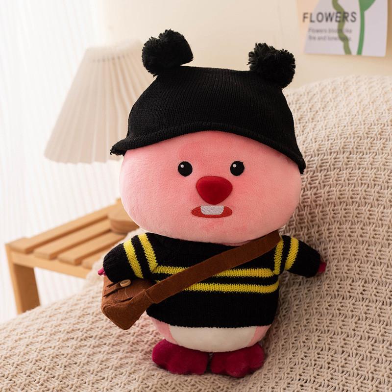 Plush Animal Loopy Soft Short Fur Pp Cotton Filling For Children Dolls Gift