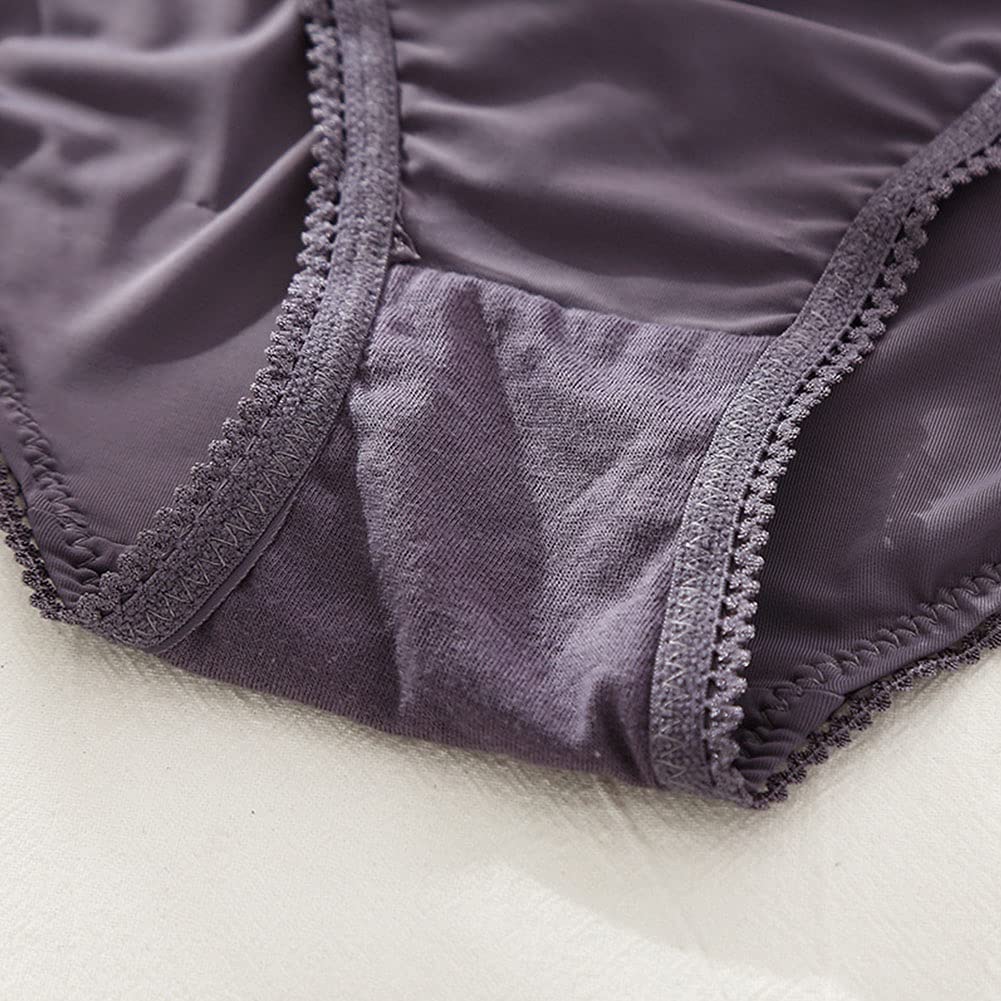 HELLONICE Lace Plain Sexy Panties with Floral Lace and Cute and Set of 5 Women's Panties, Lingerie, T-Back Ribbons, Non-Digging,