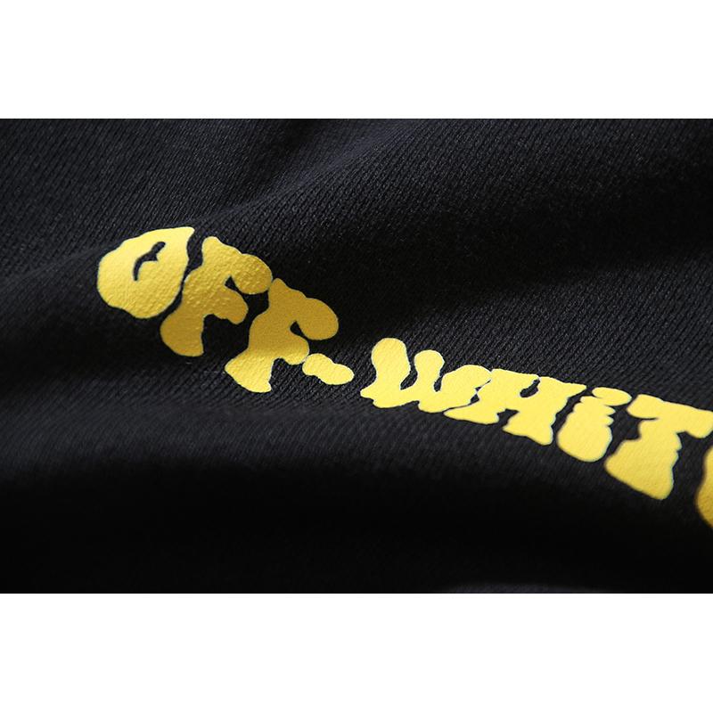1218 Off-White 2025 Осень и Зима Новая Толстовка Пуловер с Принтом Букв OW Мужская и Женская Толстовка с Капюшоном