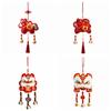 Red Lion Dance Pendant Horse Embroideried Atmosphere Lucky Pendant Spring Festival Ornaments  Wall