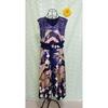 Used Handmade kimono remake, furisode remake, kimono dress, furisode dress, navy blue