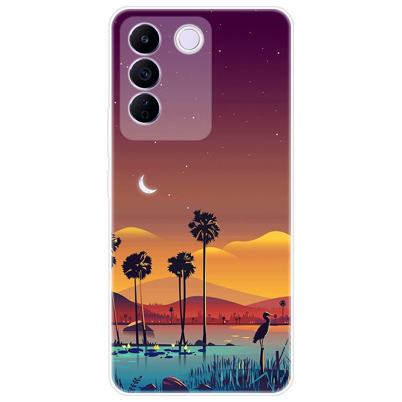 For Vivo V27e V 27e Case Soft Silicone Back Cover Cartoon Phone Case Diversification