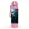 1PC Black White Abstract 750ml sports water bottle leakproof straw lid outdoor office home