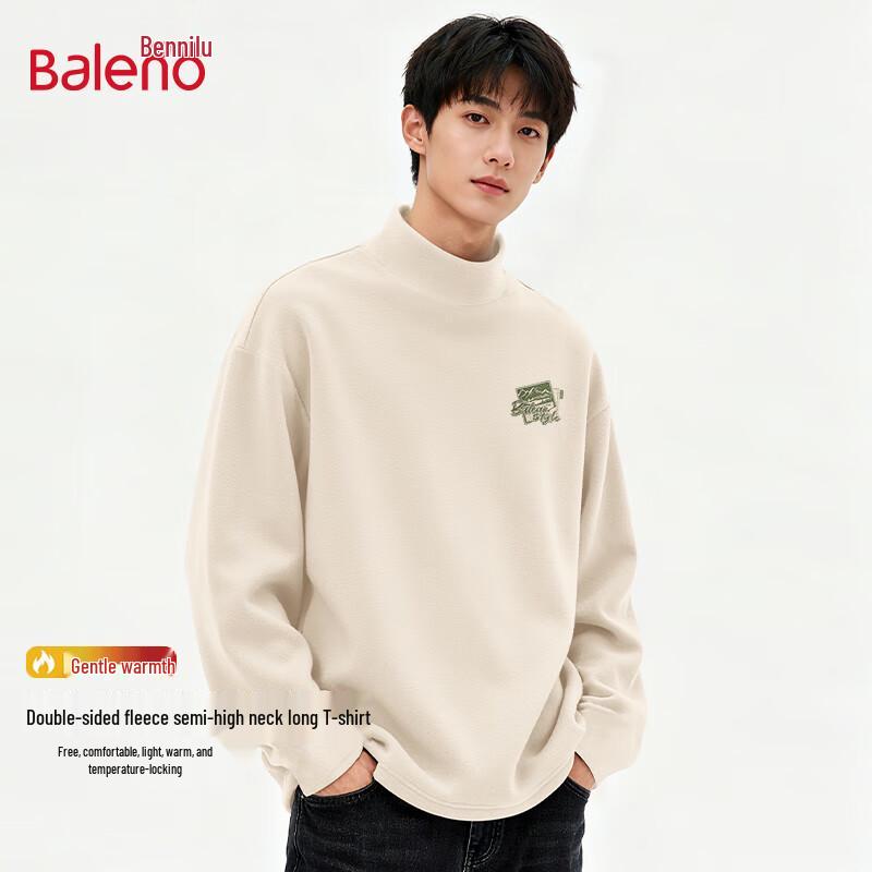 Baleno Men's Derong Thermal Mock Neck Long Sleeve T-Shirt