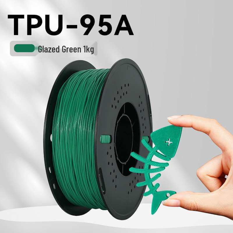 1KG TPU 3D Printing Filament, 1.75mm, Soft & Elastic for FDM Printers